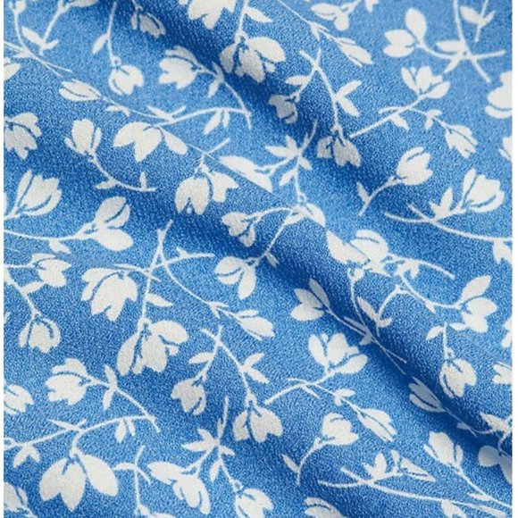 Reformation Lacey Dress Marie Blue White Floral Midi Floral 10 slit cap smock ml - Picture 9 of 12